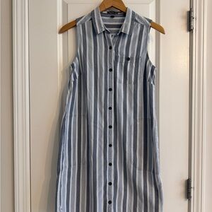 Toad&Co Blue and White Striped Mini Dress